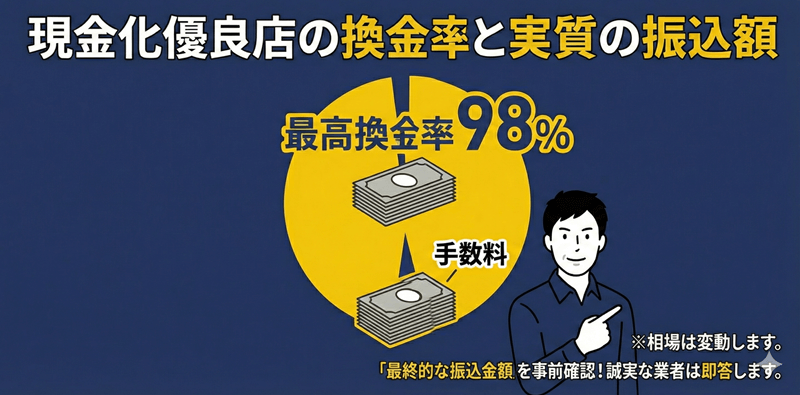 現金化優良店の換金率