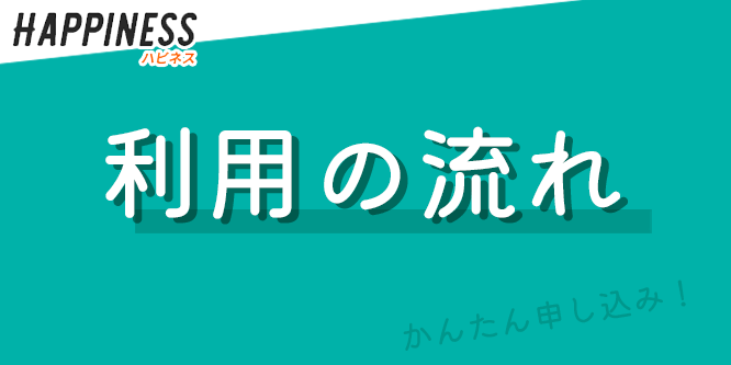 ハピネス現金化　利用の流れ